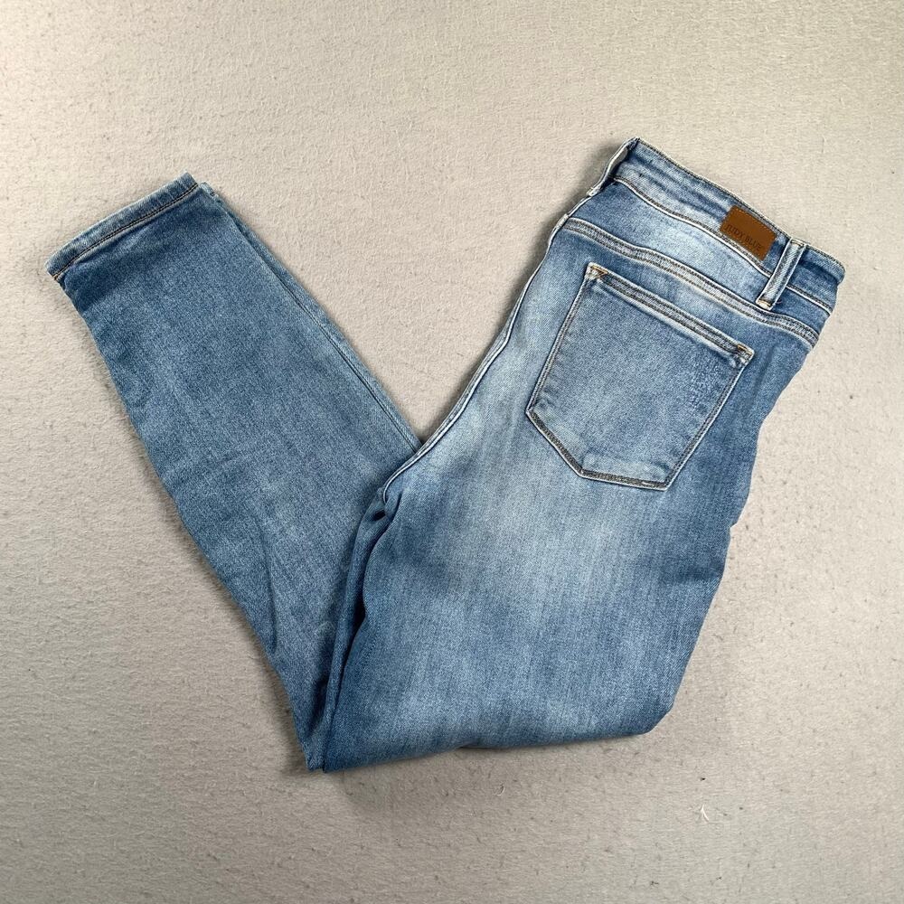 Judy Blue Jeans Women's 11/30 Slim Fit Blue Denim Distressed